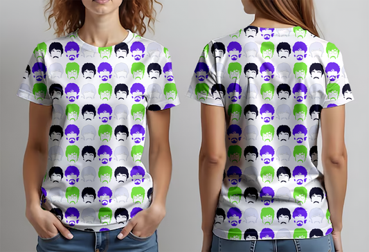 THE BEATLES VERDE NEGRO MORADO BLANCO